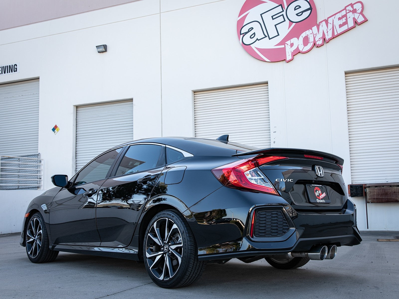 aFe Takeda 2.5in 304SS Cat-Back Exhaust System w/ Polished Tips 17-20 Honda Civic Si Sedan I4 1.5L - 0