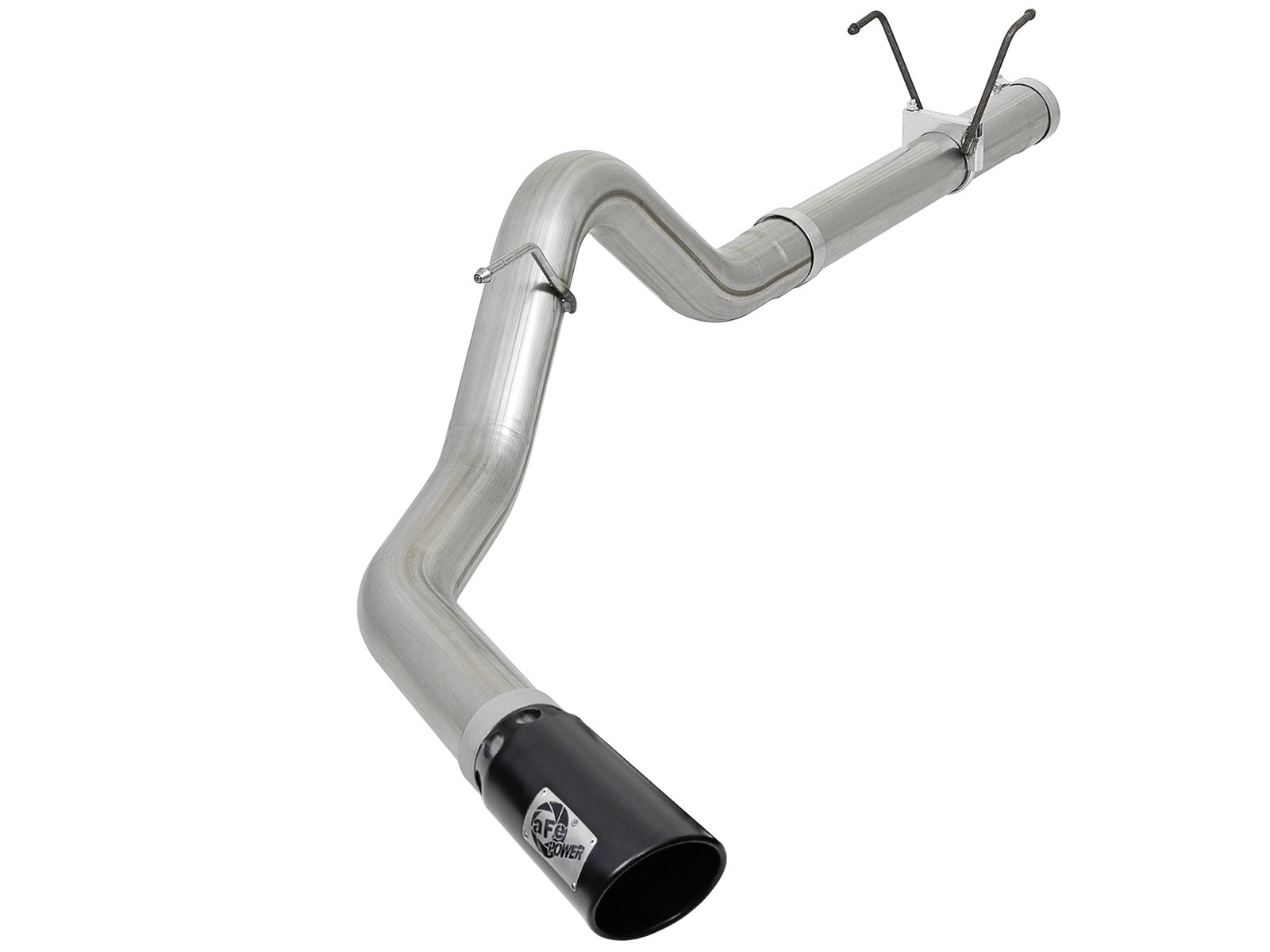 Large Bore-HD 4 IN 409 Stainless Steel DPF-Back Exhaust System w/ Black Tip Dodge Diesel Trucks 07.5-12 L6-6.7L (td)