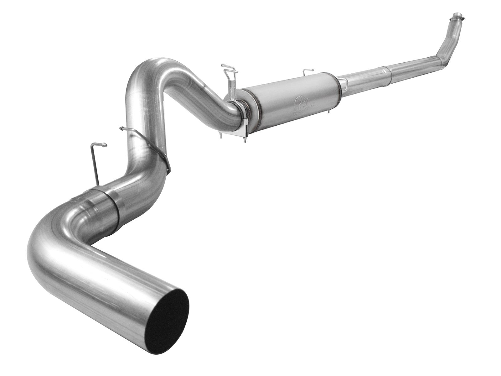 Large Bore-HD 5 IN 409 Stainless Steel Turbo-Back Exhaust System w/ Muffler Dodge Diesel Trucks 98-02 L6-5.9L (td) 24V