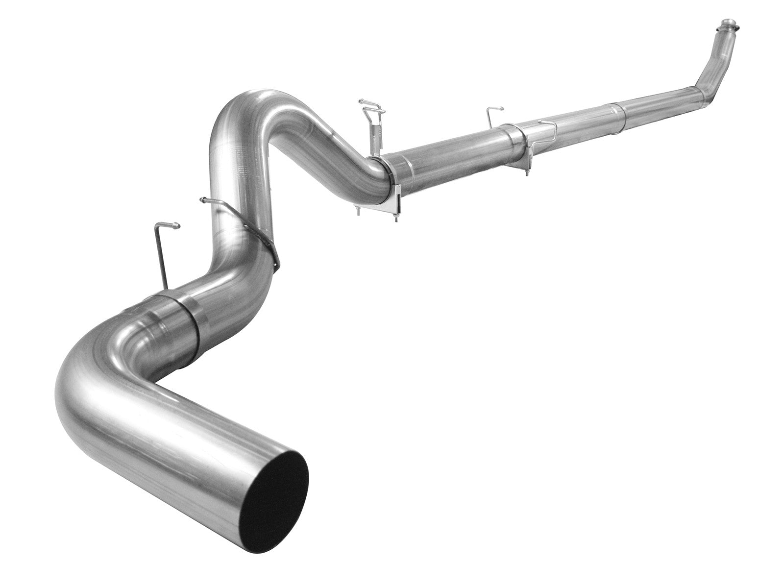 Large Bore-HD 5 IN 409 Stainless Steel Turbo-Back Exhaust System w/o Muffler Dodge Diesel Trucks 98-02 L6-5.9L (td) 24V