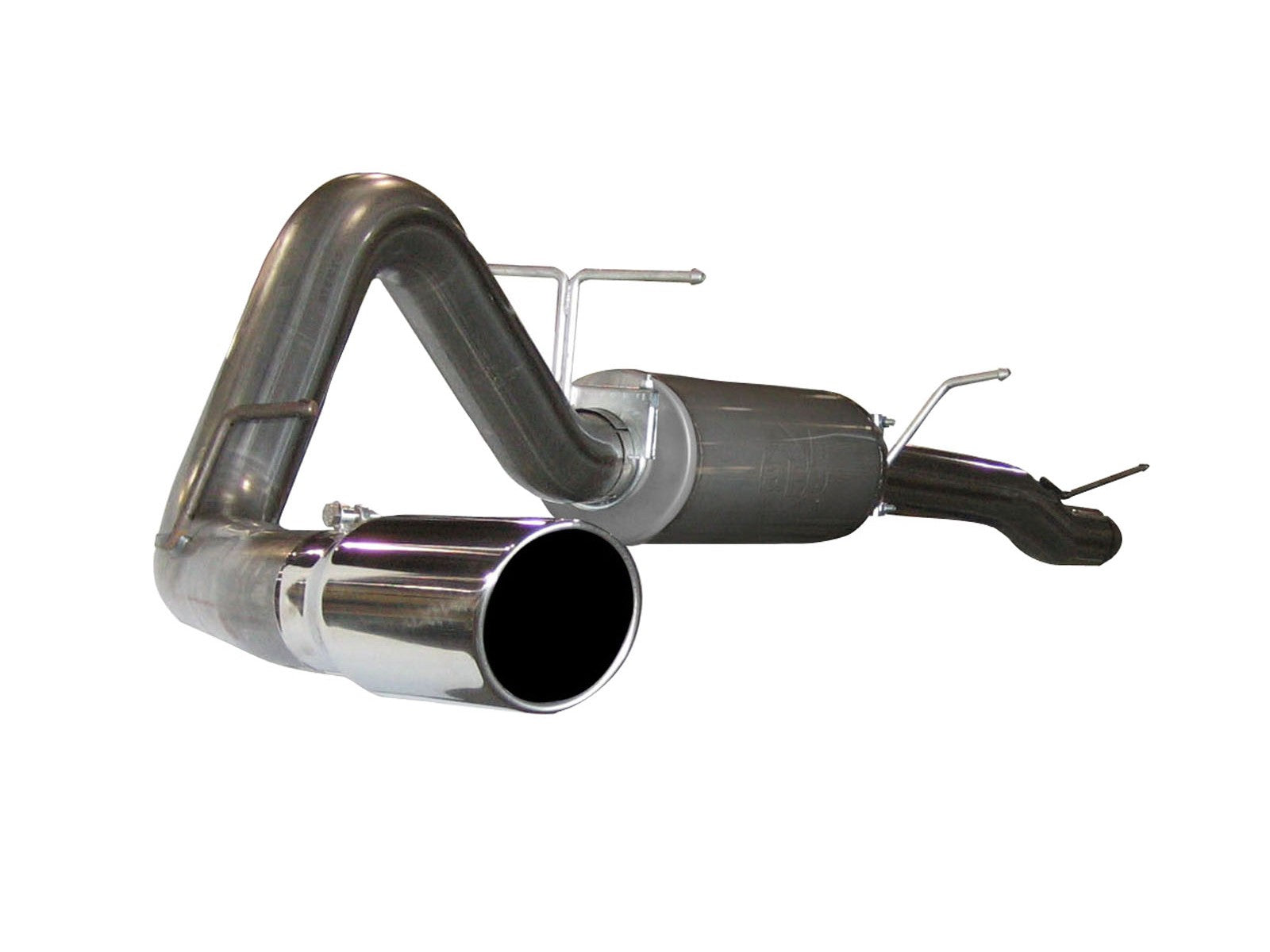 Large Bore-HD 4 IN 409 Stainless Steel Cat-Back Exhaust System w/ Polished Tip Ford Diesel Trucks 03-07 V8-6.0L (td)