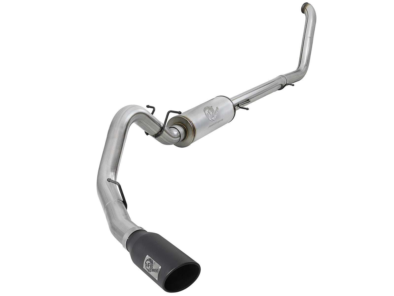 Large Bore-HD 4 IN 409 Stainless Steel Turbo-Back Exhaust System w/ Black Tip Ford Excursion 00-03 V8-7.3L (td)