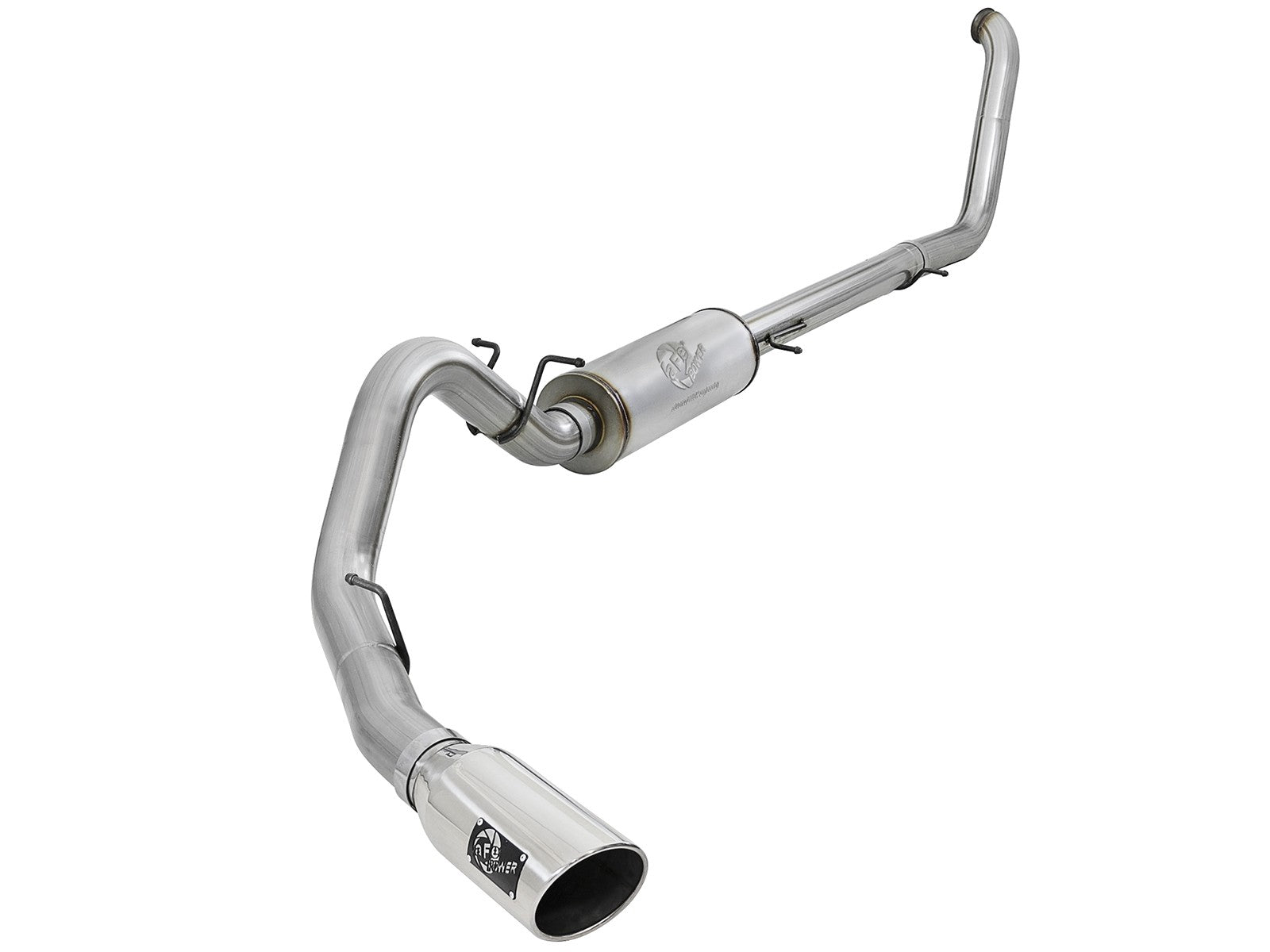 Large Bore-HD 4 IN 409 Stainless Steel Turbo-Back Exhaust System w/ Polished Tip Ford Excursion 00-03 V8-7.3L (td)