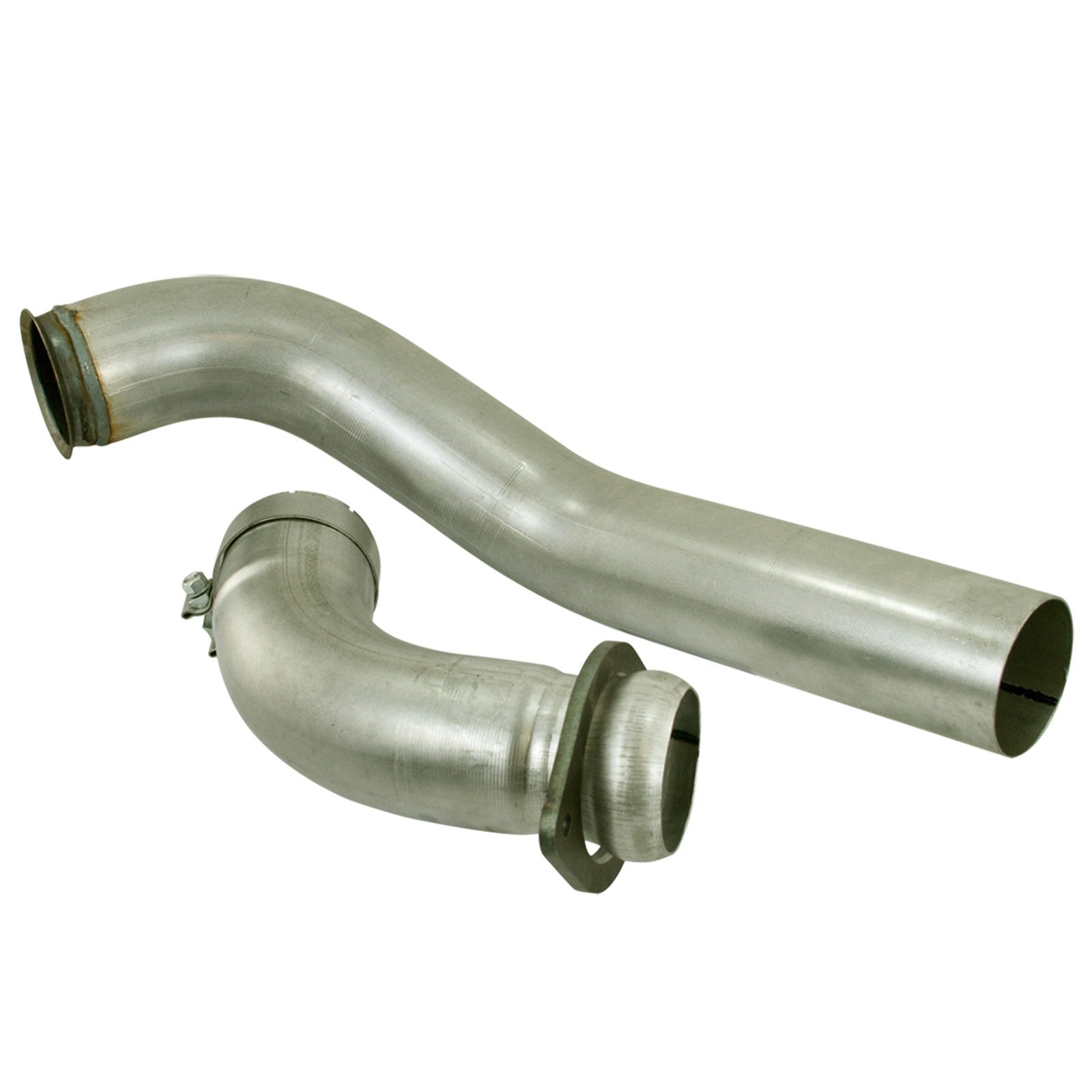 Large Bore-HD 4 IN 409 Stainless Steel Downpipe Ford Diesel Trucks 08-10 V8-6.4L (td)