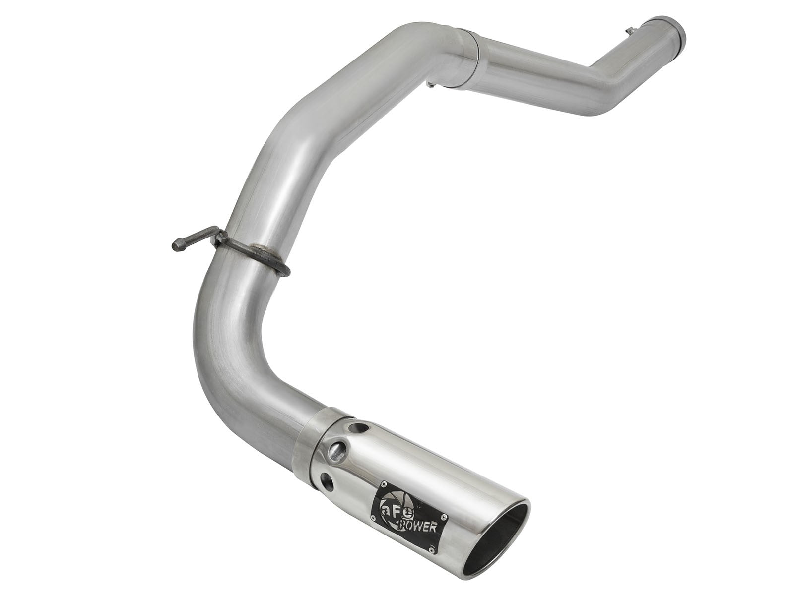 ATLAS 4 IN Aluminized Steel DPF-Back Exhaust System w/ Polished Tip Nissan Titan XD 16-19 V8-5.0L (td)