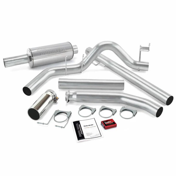 Banks Power 98-00 Dodge 5.9L Ext Cab Git-Kit - SS Single Exhaust w/ Chrome Tip