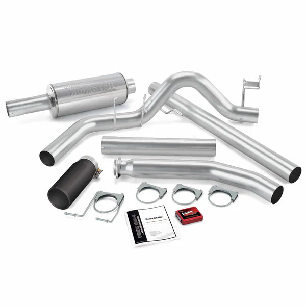 Banks Power 01 Dodge 5.9L Ext Cab Git-Kit - SS Single Exhaust w/ Black Tip