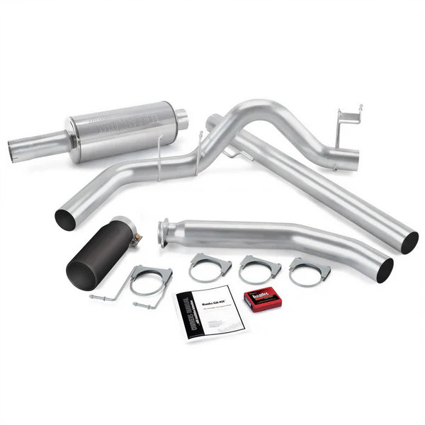 Banks Power 02 Dodge 5.9L Ext Cab Git-Kit - SS Single Exhaust w/ Black Tip