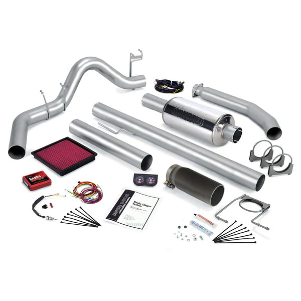 Banks Power 02 Dodge 5.9L 235Hp Ext Cab Stinger System - SS Single Exhaust w/ Black Tip