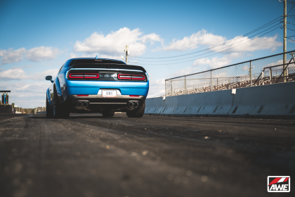 AWE Touring Edition Exhaust for 15+ Challenger 6.4 / 6.2 SC - Non-Resonated - Chrome Silver Quad Tips - 0