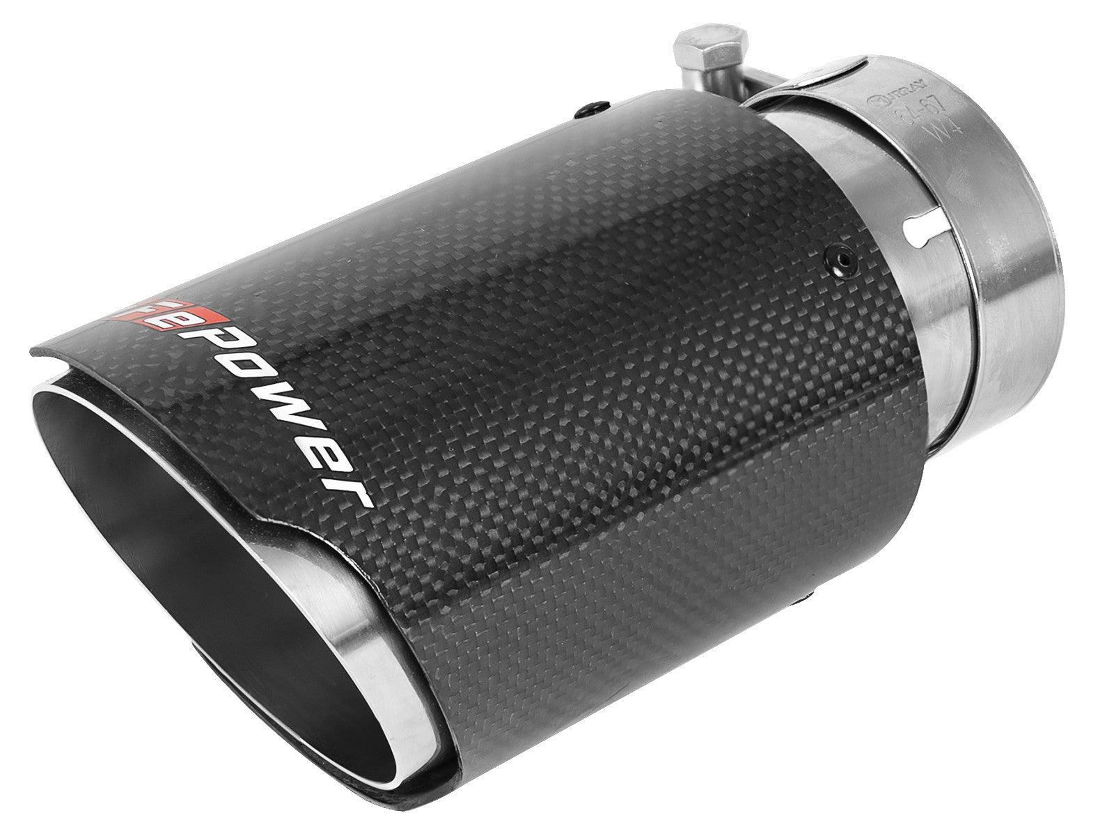 MACH Force-Xp 304 Stainless Steel Clamp-on Exhaust Tip Carbon Fiber 2-1/2 IN Inlet x 3-1/2 IN Outlet X 7 IN L