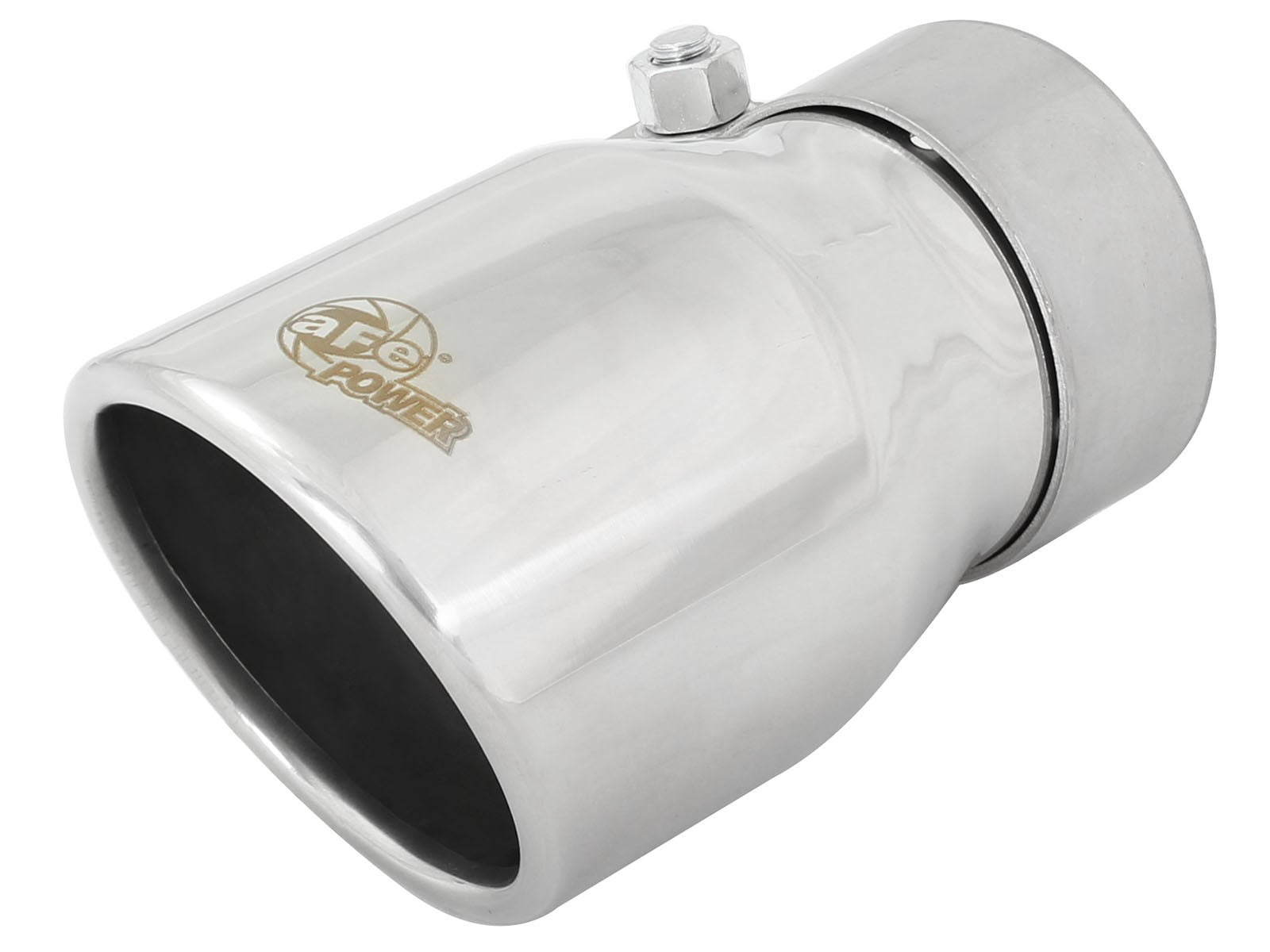 MACH Force-Xp 304 Stainless Steel Clamp-on Exhaust Tip Polished 2-1/2 IN Inlet x 3-1/2 IN Outlet x 6 IN L