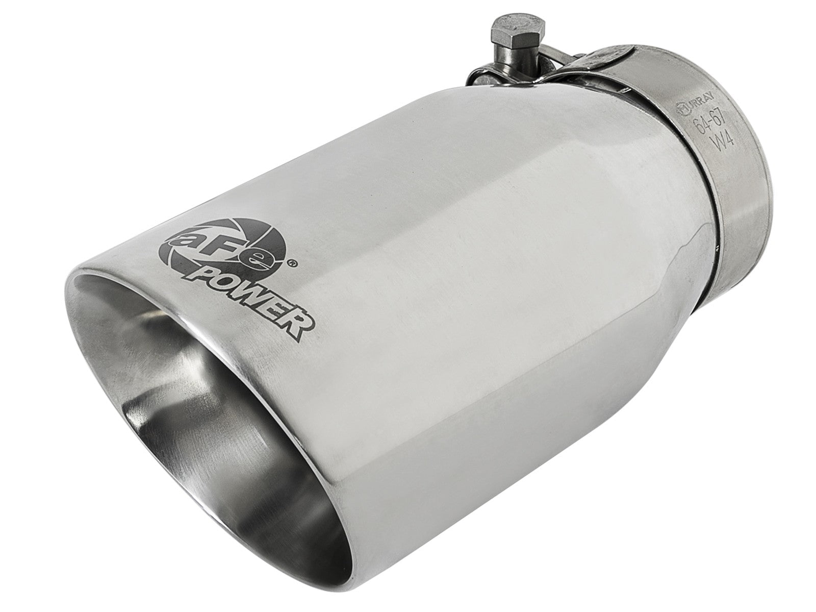 MACH Force-Xp 304 Stainless Steel Clamp-on Exhaust Tip Polished 2-1/2 IN Inlet x 3-1/2 IN Outlet X 7 IN L