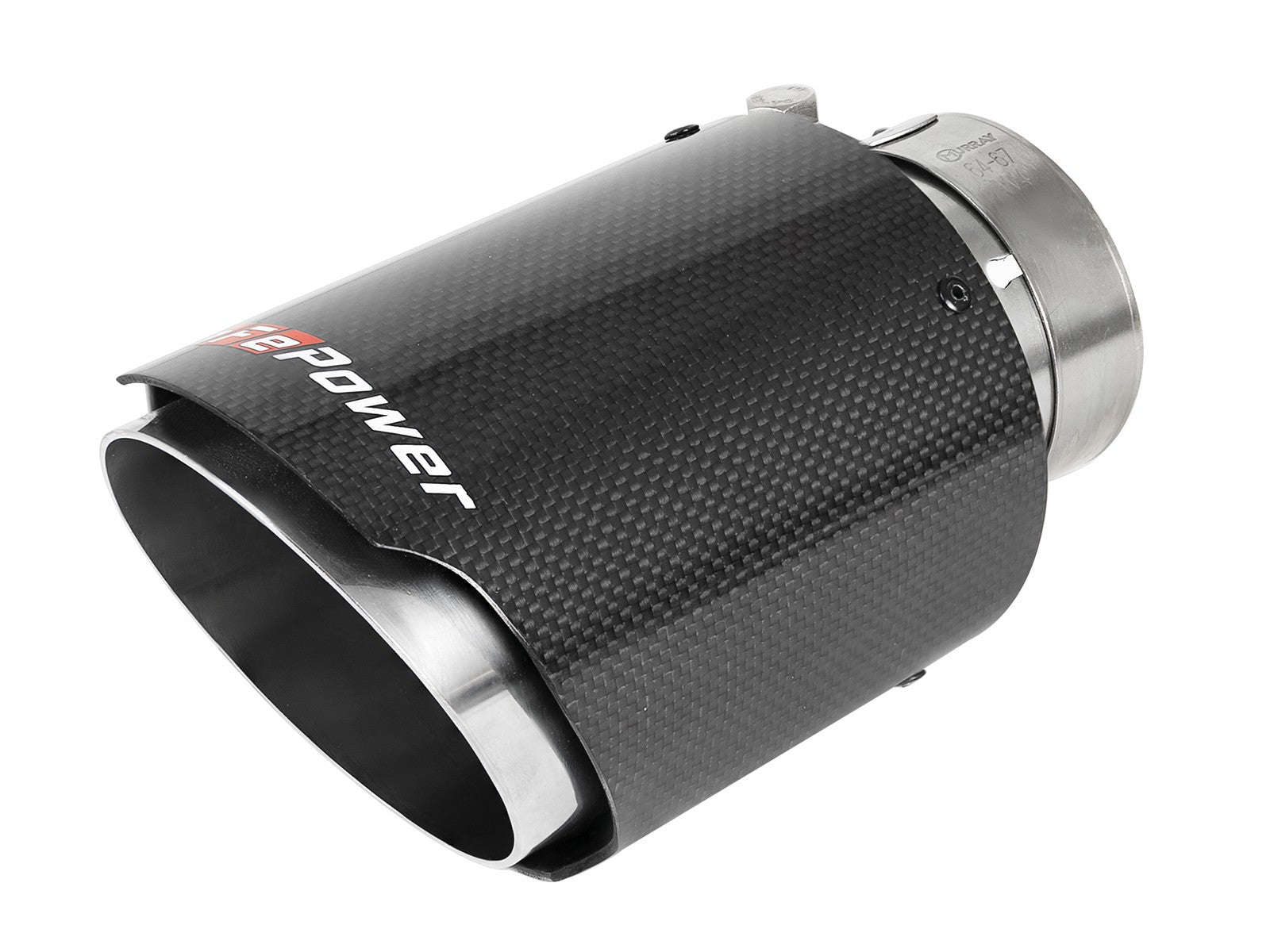 MACH Force-Xp 304 Stainless Steel Clamp-on Exhaust Tip Carbon Fiber 2-1/2 IN Inlet x 4 IN Outlet x 7 IN L