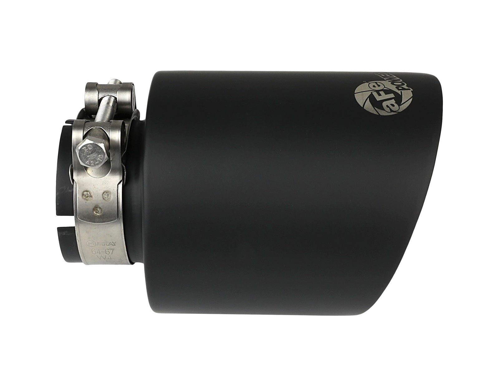 MACH Force-Xp 304 Stainless Steel Clamp-on Exhaust Tip Black Velvet 2-1/2 IN Inlet x 4-1/2 IN Outlet x 7 IN L