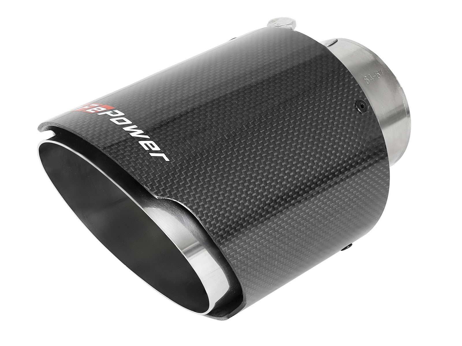 MACH Force-Xp 304 Stainless Steel Clamp-on Exhaust Tip Carbon Fiber 2-1/2 IN Inlet x 4-1/2 IN Outlet x 7 IN L