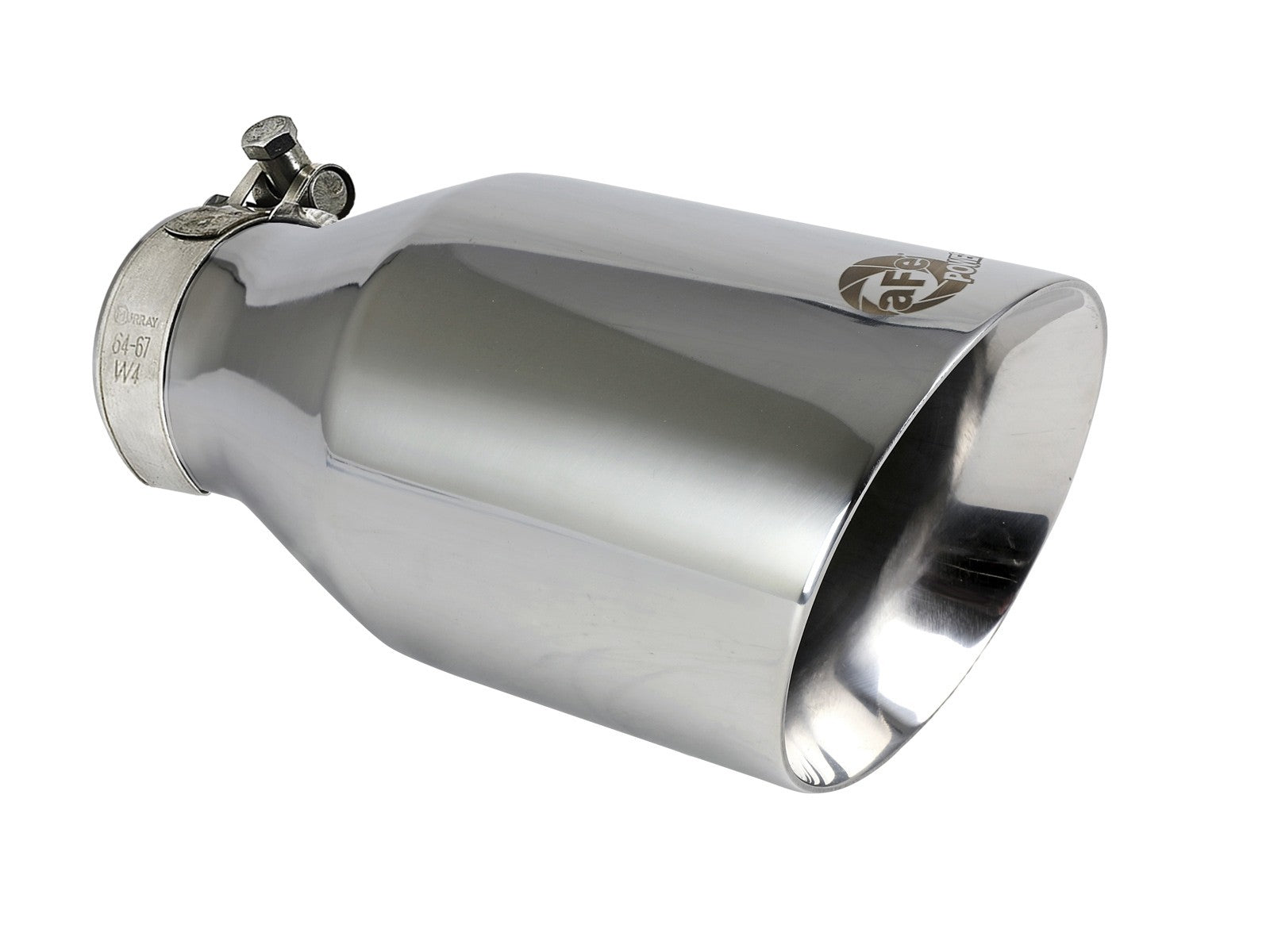 MACH Force-Xp 304 Stainless Steel Clamp-on Exhaust Tip Polished 2-1/2 IN Inlet x 4-1/2 IN Outlet x 9 IN L