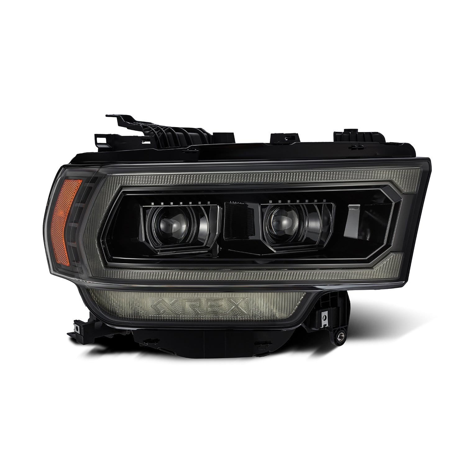 AlphaRex 19-21 Ram 2500 PRO-Series Projector Headlights Plank Style Alpha Black w/Activation Light - 0