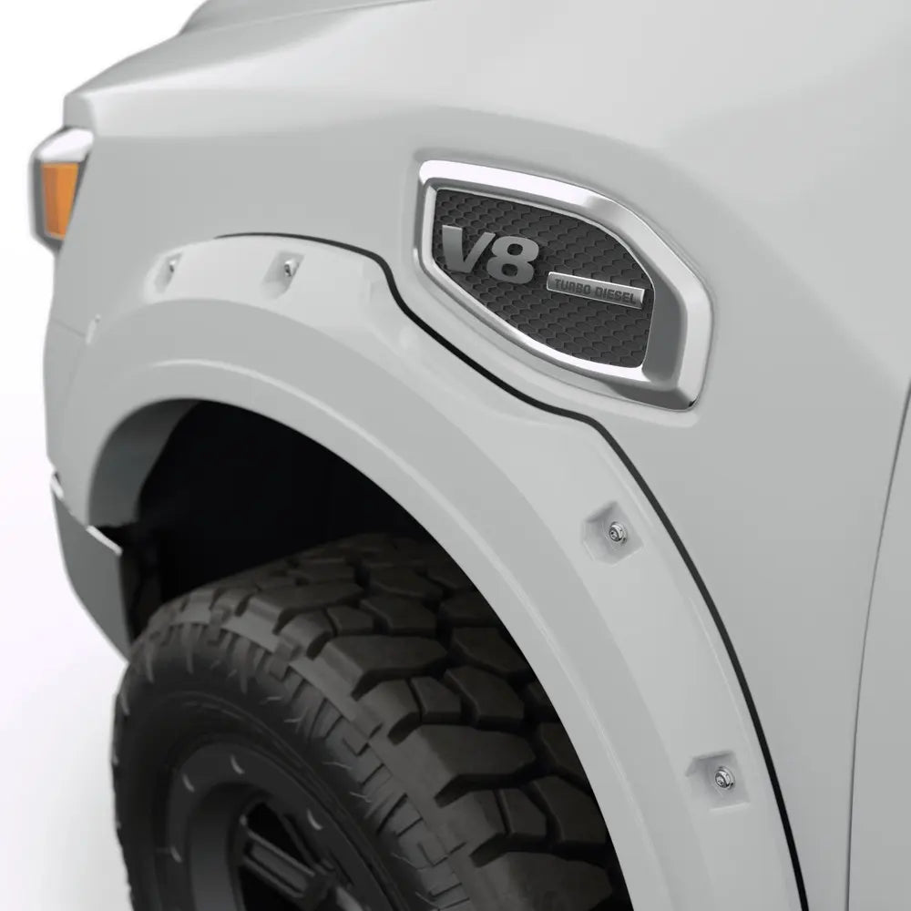 EGR 16+ Nissan Titan XD Bolt-On Look Color Match Fender Flares - Set - Blizzard - 0