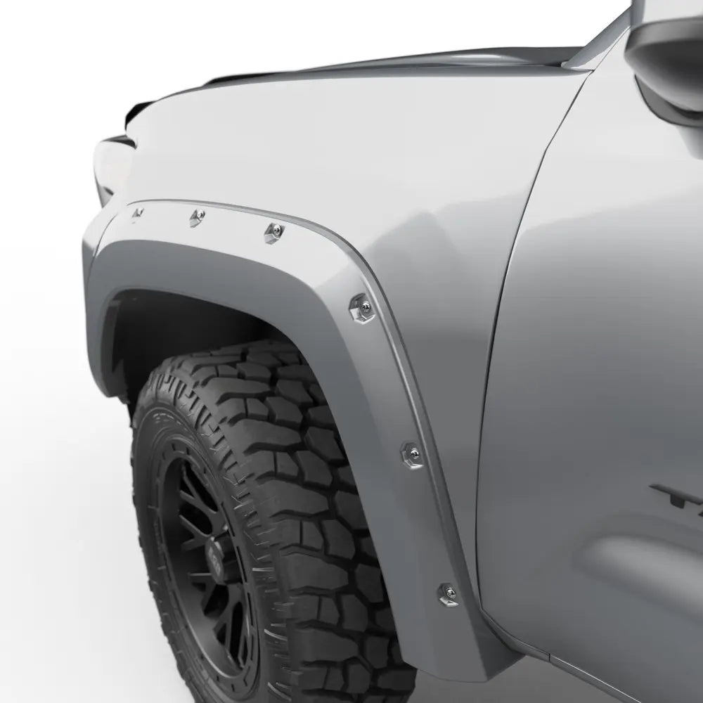 EGR 16+ Toyota Tacoma w/Mudflap Bolt-On Look Color Match Fender Flares - Set - Silver Sky - 0