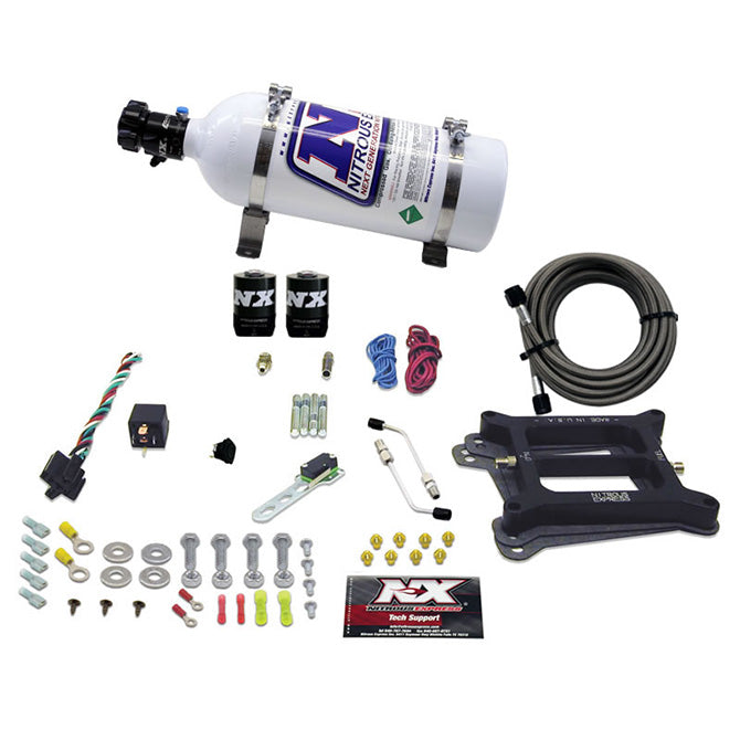 Nitrous Express 4150 4-BBL/Gasoline Nitrous Kit (100-500HP) w/5lb Bottle