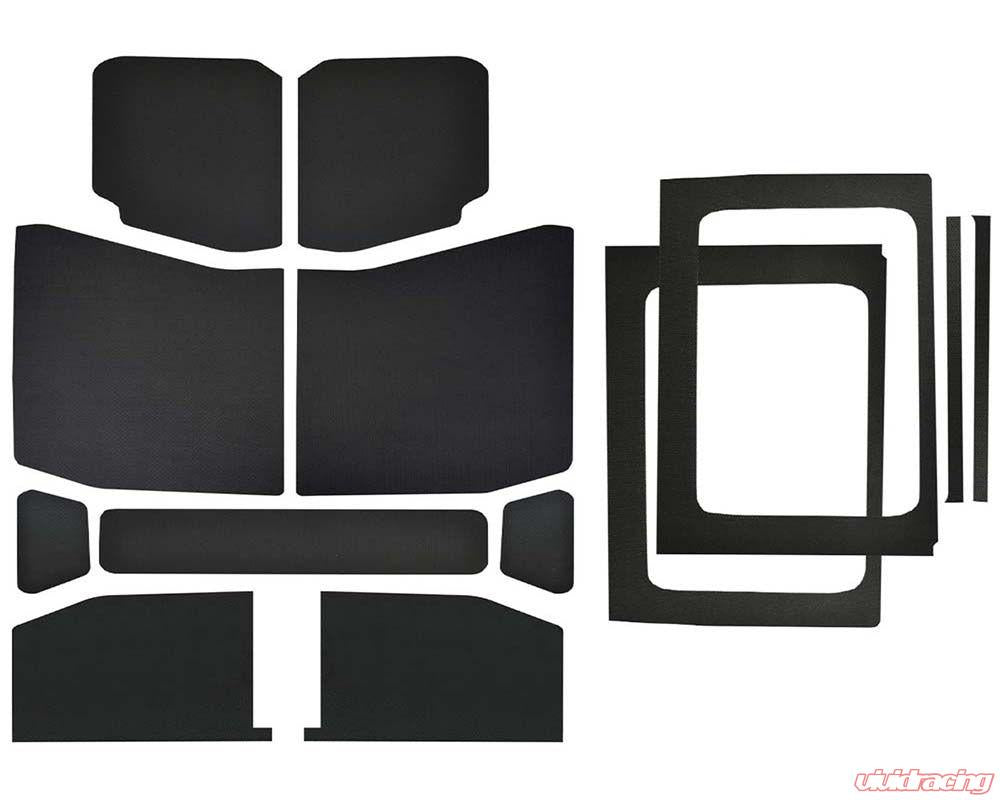 DEI 18-23 Jeep Wrangler JL 4-Door Boom Mat Complete Headliner Kit - 13 Piece - Black Leather Look