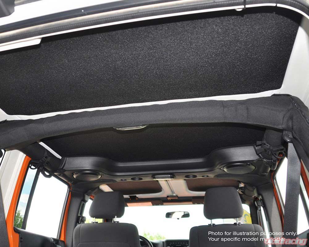 DEI 18-23 Jeep Wrangler JL 4-Door Boom Mat Complete Headliner Kit - 13 Piece - Black Leather Look