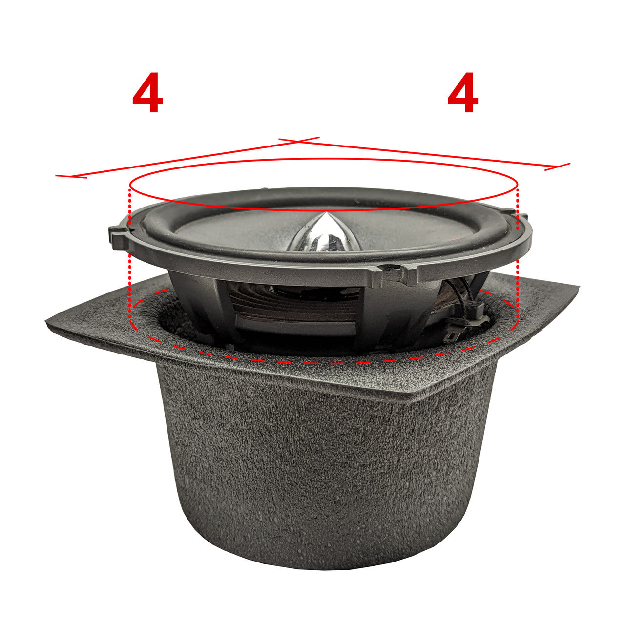 DEI Speaker Baffles 4in Round Slim Pair - 0