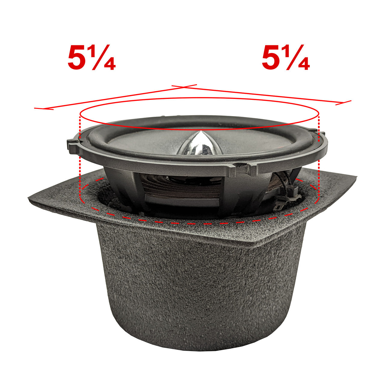 DEI Speaker Baffles 5.25in Round 6.5in Wide 6.5 Height 4in Deep Pair - 0