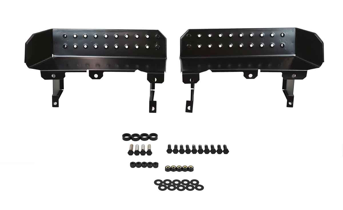 Kentrol 76-95 Jeep CJ7 Wrangler YJ Side Steps Pair - Powdercoat Black