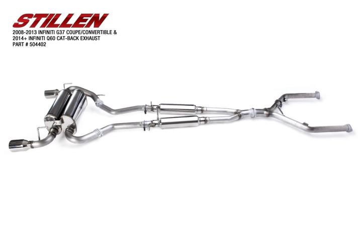 STILLEN CAT-BACK EXHAUST 14-16 Q60 RWD, 08-13 G37 2DR DUAL WALL TIP. 2 BOX KIT - 0