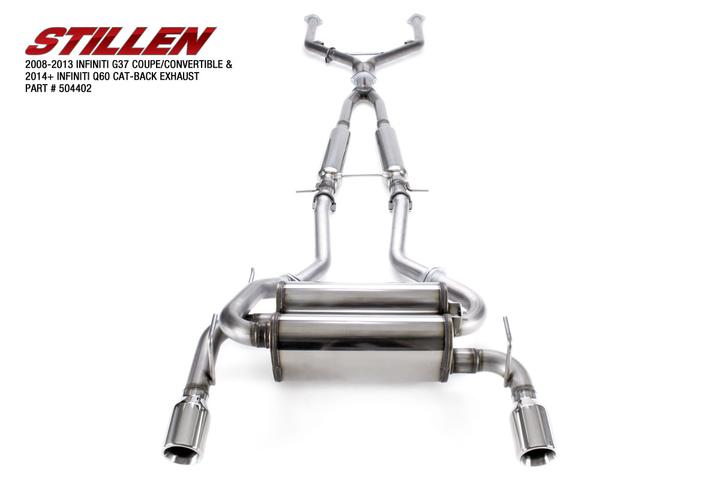 STILLEN CAT-BACK EXHAUST 14-16 Q60 RWD, 08-13 G37 2DR DUAL WALL TIP. 2 BOX KIT