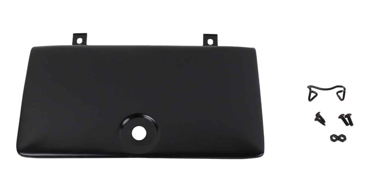 Kentrol 72-86 Jeep CJ Glove Box Door Use with OE Key Lock - Powdercoat Black