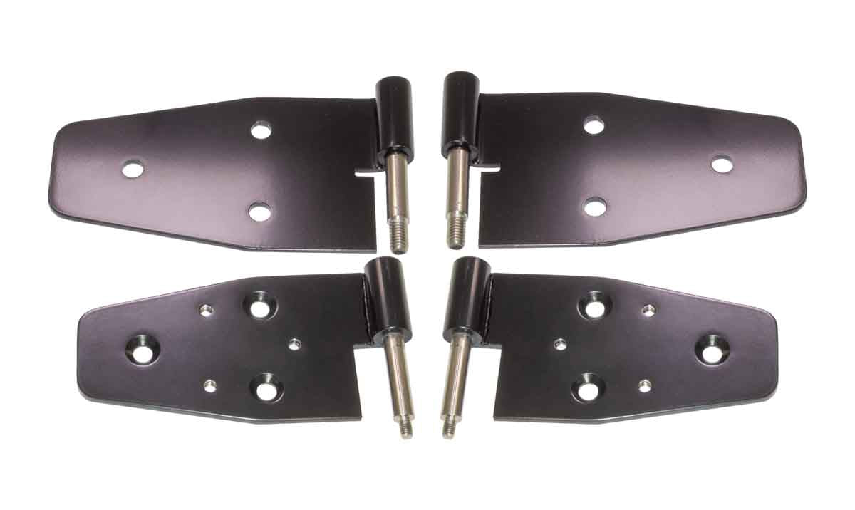 Kentrol 03-06 Jeep Wrangler TJ Door Hinge Set of 4 Pieces Black