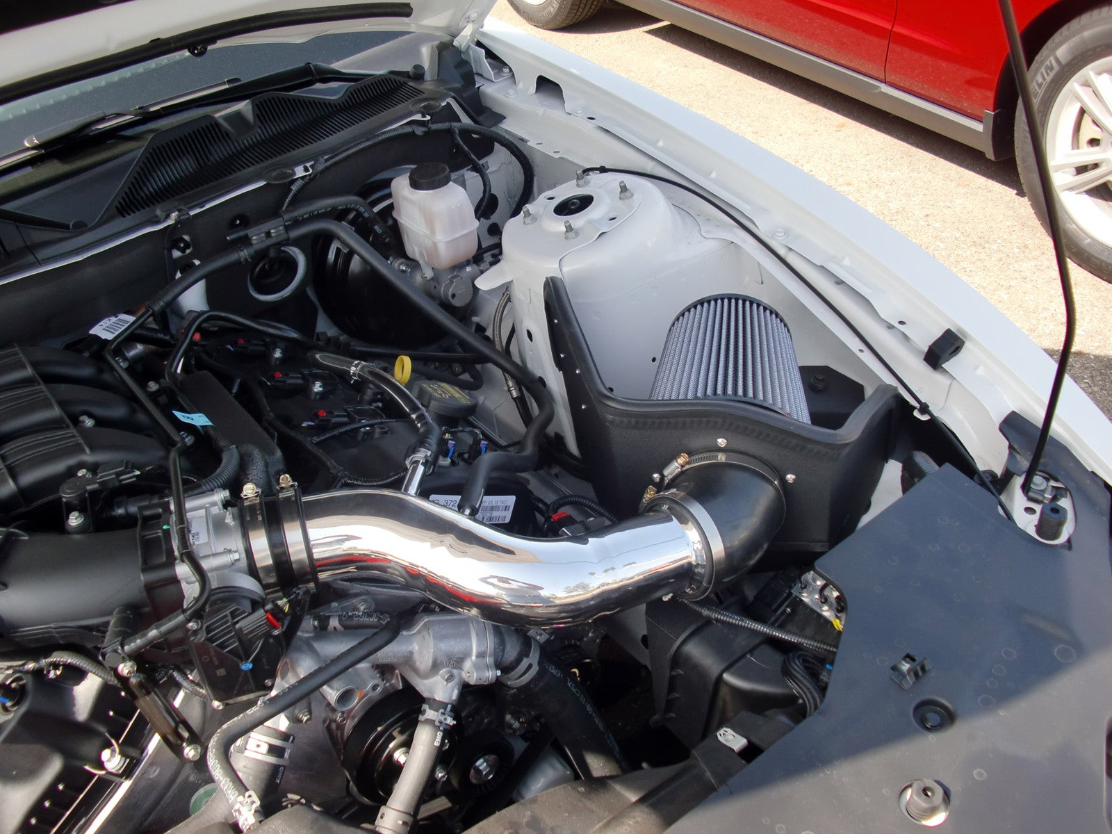 Magnum FORCE Stage-2 Cold Air Intake System w/ Pro DRY S Media Polished Ford Mustang 11-14 V6-3.7L