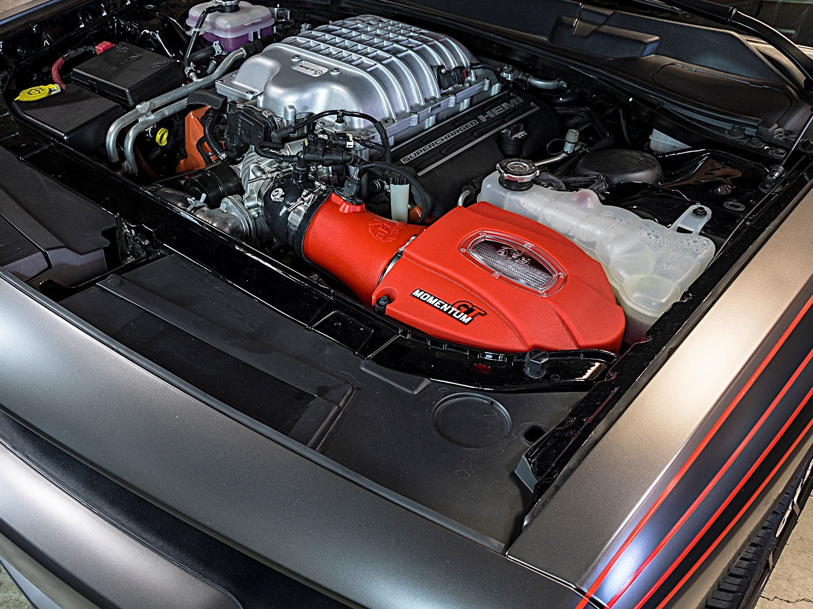 Momentum GT Cold Air Intake System w/ Pro DRY S Media Dodge Challenger/Charger SRT Hellcat 15-16 V8-6.2L (sc) HEMI