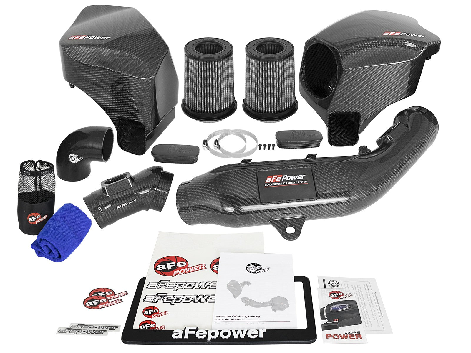 Black Series Carbon Fiber Cold Air Intake System w/ Pro DRY S Media BMW M2 Competition (F87) 19-20 / M3/M4 (F80/82/83) 15-20 L6-3.0L (tt) S55