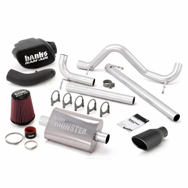 Banks Power 07-11 Jeep 3.8L Wrangler - 4dr Stinger Sys (no AutoMind) - SS Single Exh w/ Black Tip