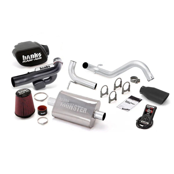 Banks Power 12-14 Jeep 3.6L Wrangler (All) 2dr Stinger Sys w/ AutoMind - SS Single Exh w/ Black Tip