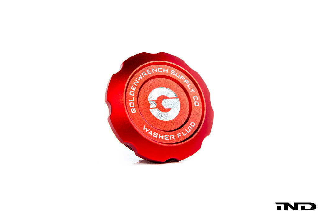 Goldenwrench Blackline Performance BMW M Car F-Chassis Washer Fluid Cap - Edition Red