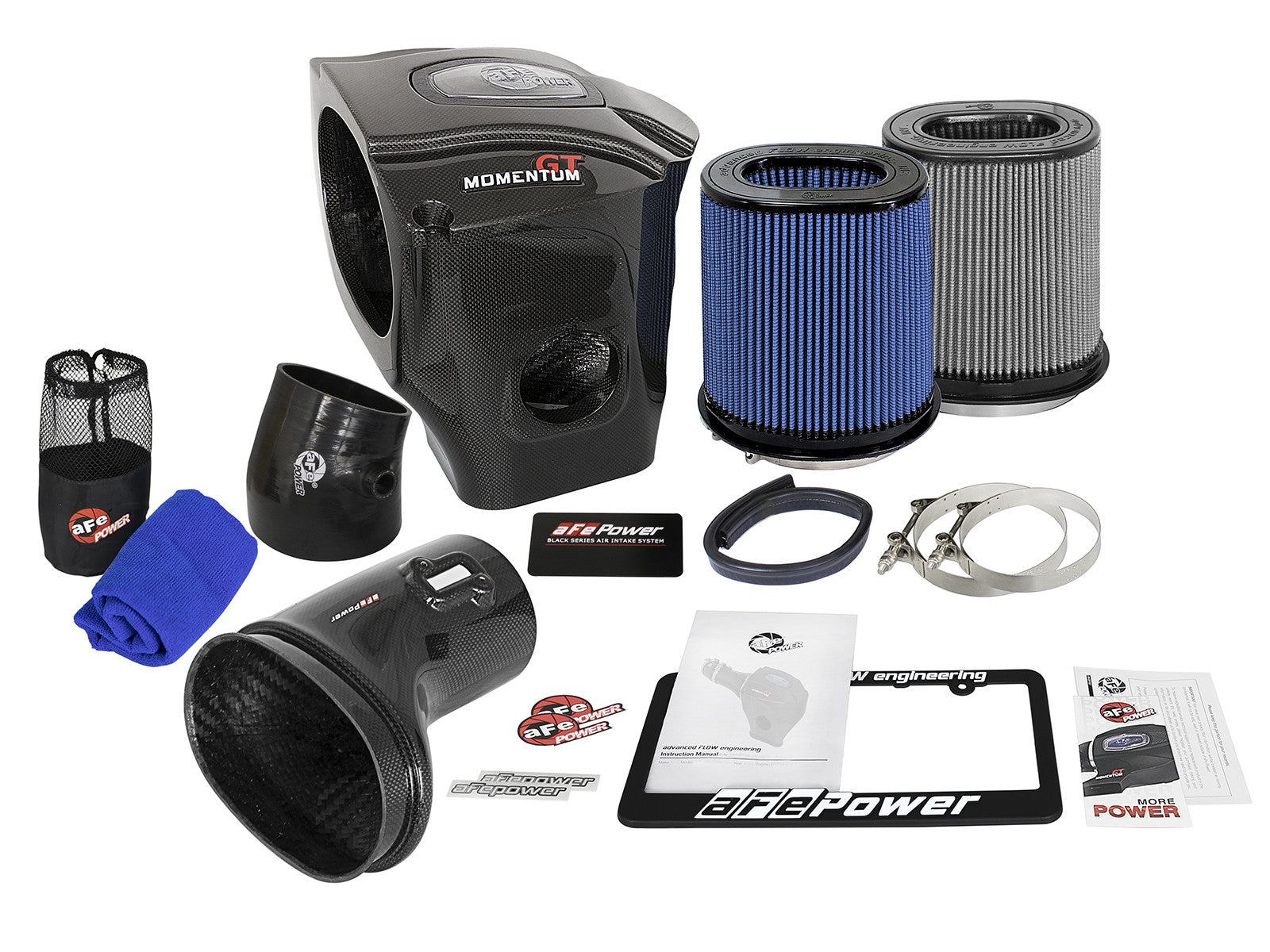 Black Series Carbon Fiber Cold Air Intake System w/ Pro 5R & Pro DRY S Filters Dodge Challenger/Charger SRT Hellcat 15-16 V8-6.2L (sc) HEMI