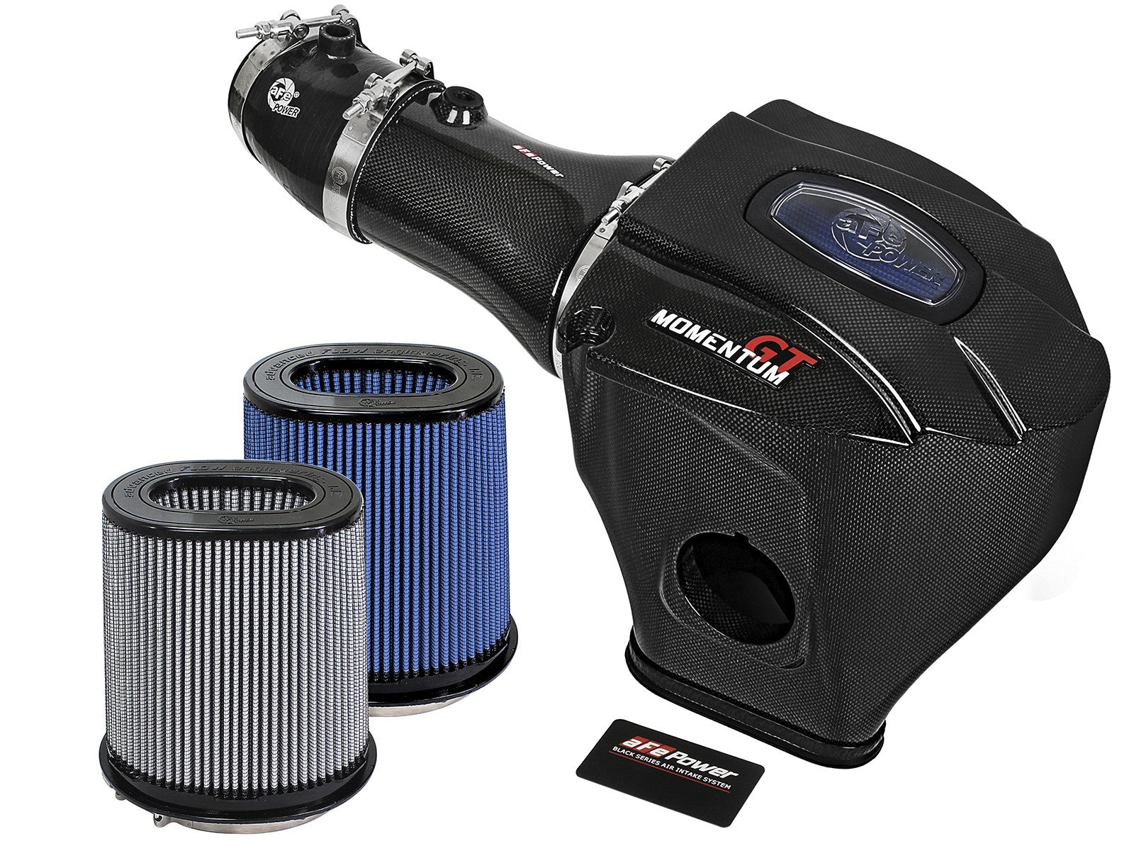 Black Series Carbon Fiber Cold Air Intake System w/ Pro 5R & Pro DRY S Filters Dodge Challenger/Charger SRT Hellcat 17-18 V8-6.2L (sc) HEMI