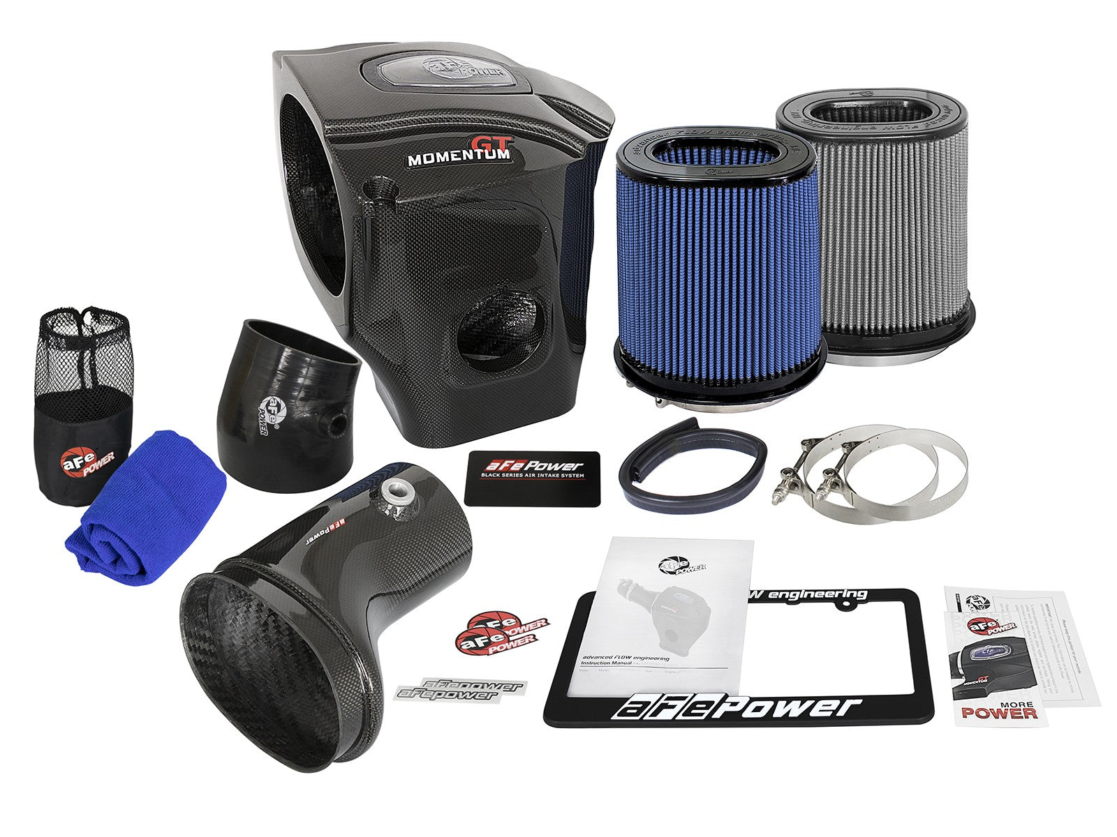 Black Series Carbon Fiber Cold Air Intake System w/ Pro 5R & Pro DRY S Filters Dodge Challenger/Charger SRT Hellcat 17-18 V8-6.2L (sc) HEMI - 0