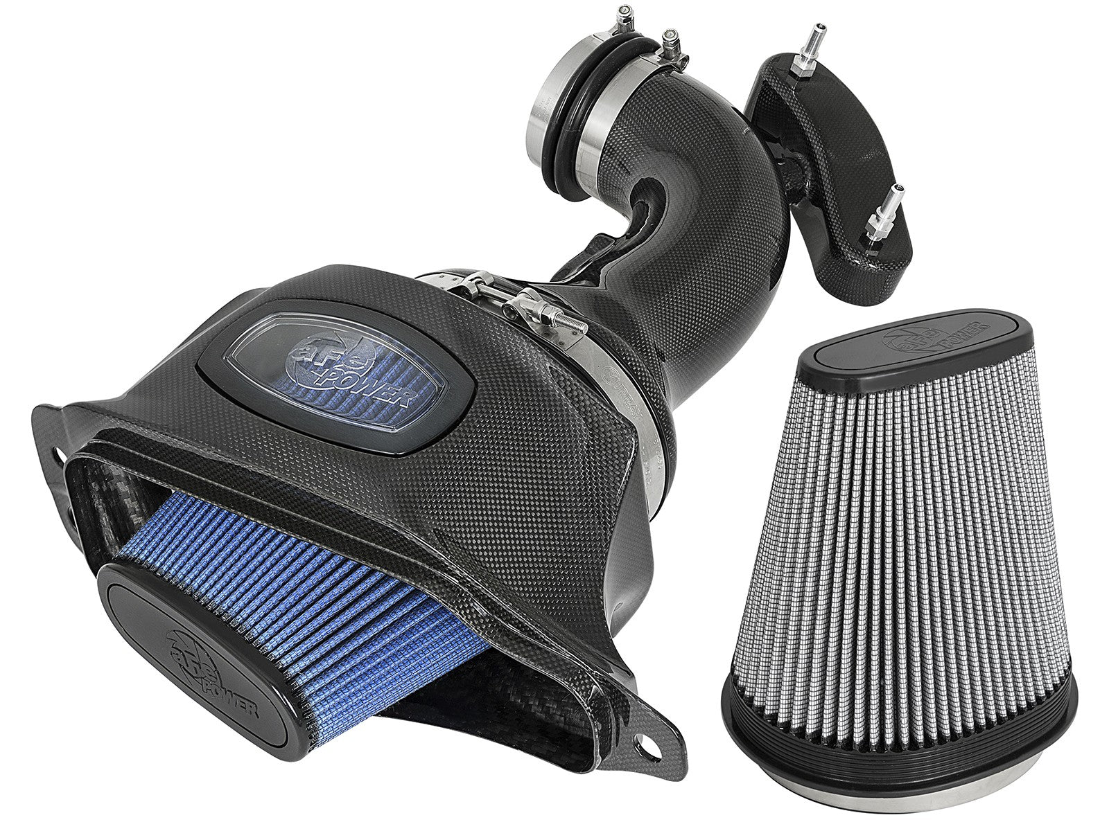 Black Series Carbon Fiber Cold Air Intake System w/ Pro 5R & Pro DRY S Filters Chevrolet Corvette (C7) 14-19 V8-6.2L - 0