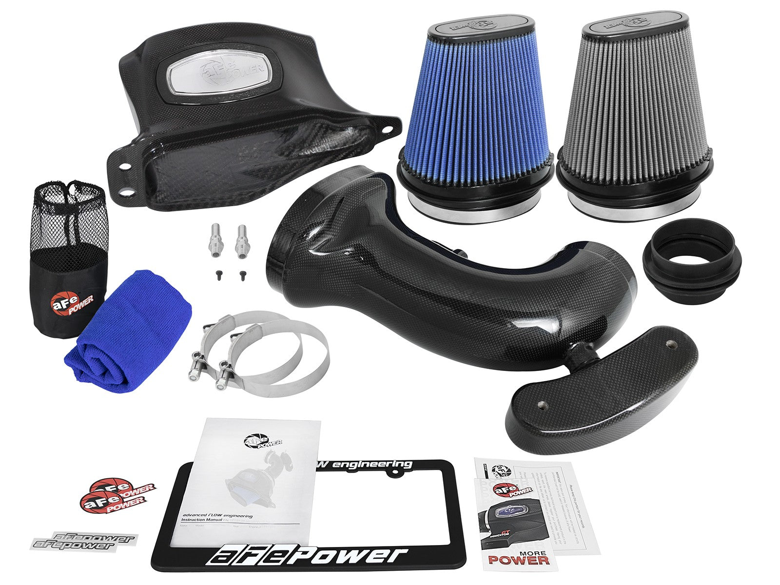 Black Series Carbon Fiber Cold Air Intake System w/ Pro 5R & Pro DRY S Filters Chevrolet Corvette (C7) 14-19 V8-6.2L