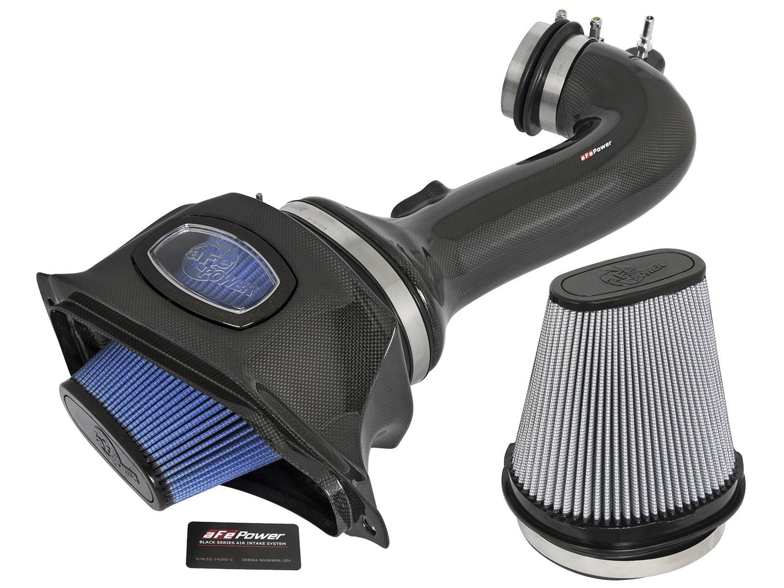 Black Series Carbon Fiber Cold Air Intake System w/ Pro 5R & Pro DRY S Filters Chevrolet Corvette Z06 (C7) 15-19 V8-6.2L (sc) - 0