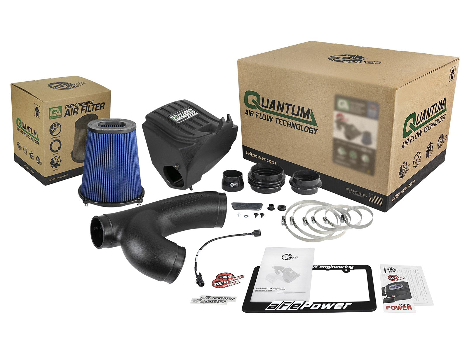 QUANTUM Cold Air Intake System w/ Pro 5R Media Ford F-150/Raptor 15-20 V6-2.7L (tt)/V6-3.5L (tt)