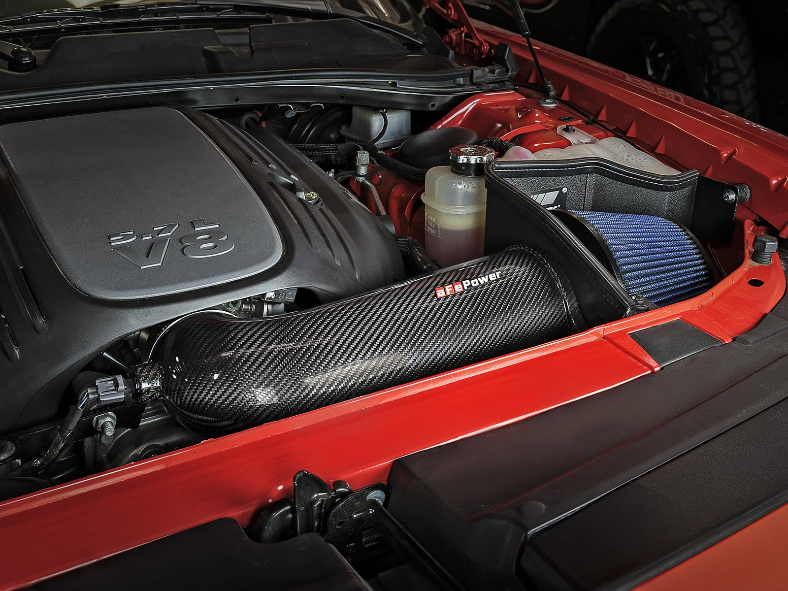 Track Series Stage-2 Carbon Fiber Intake System w/ Pro 5R Media Dodge Challenger/Charger/Chrysler 300C 11-20 V8-5.7L HEMI