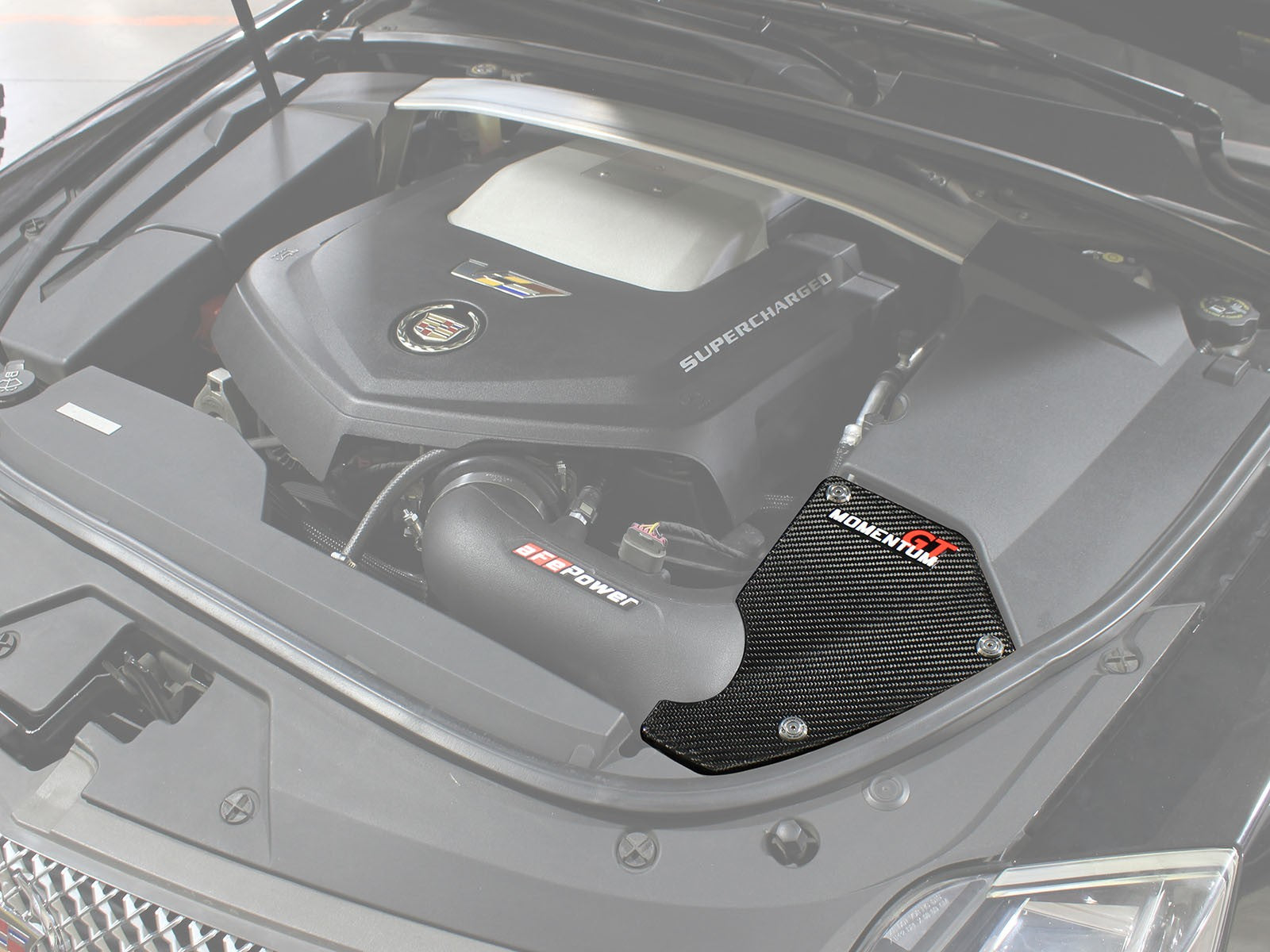 Momentum GT Carbon Fiber Intake System Air Box Cover Cadillac CTS-V 09-15 V8-6.2L (sc)