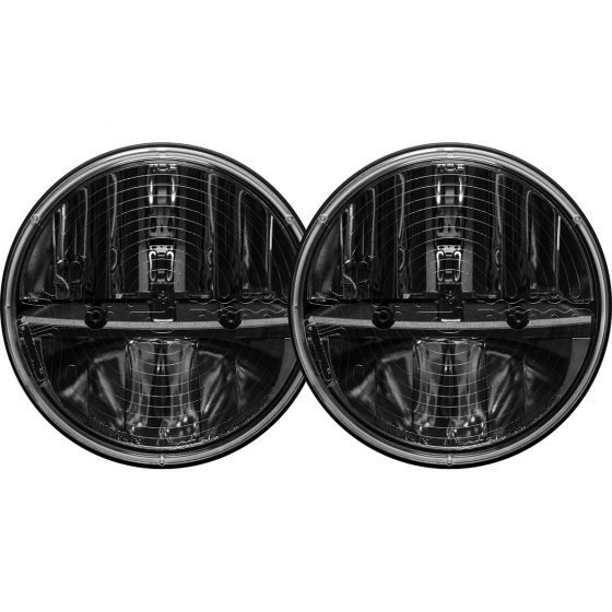 Rigid Industries 7in Round Headlights w/ Heated Lens & PWM Adaptors - Set of 2